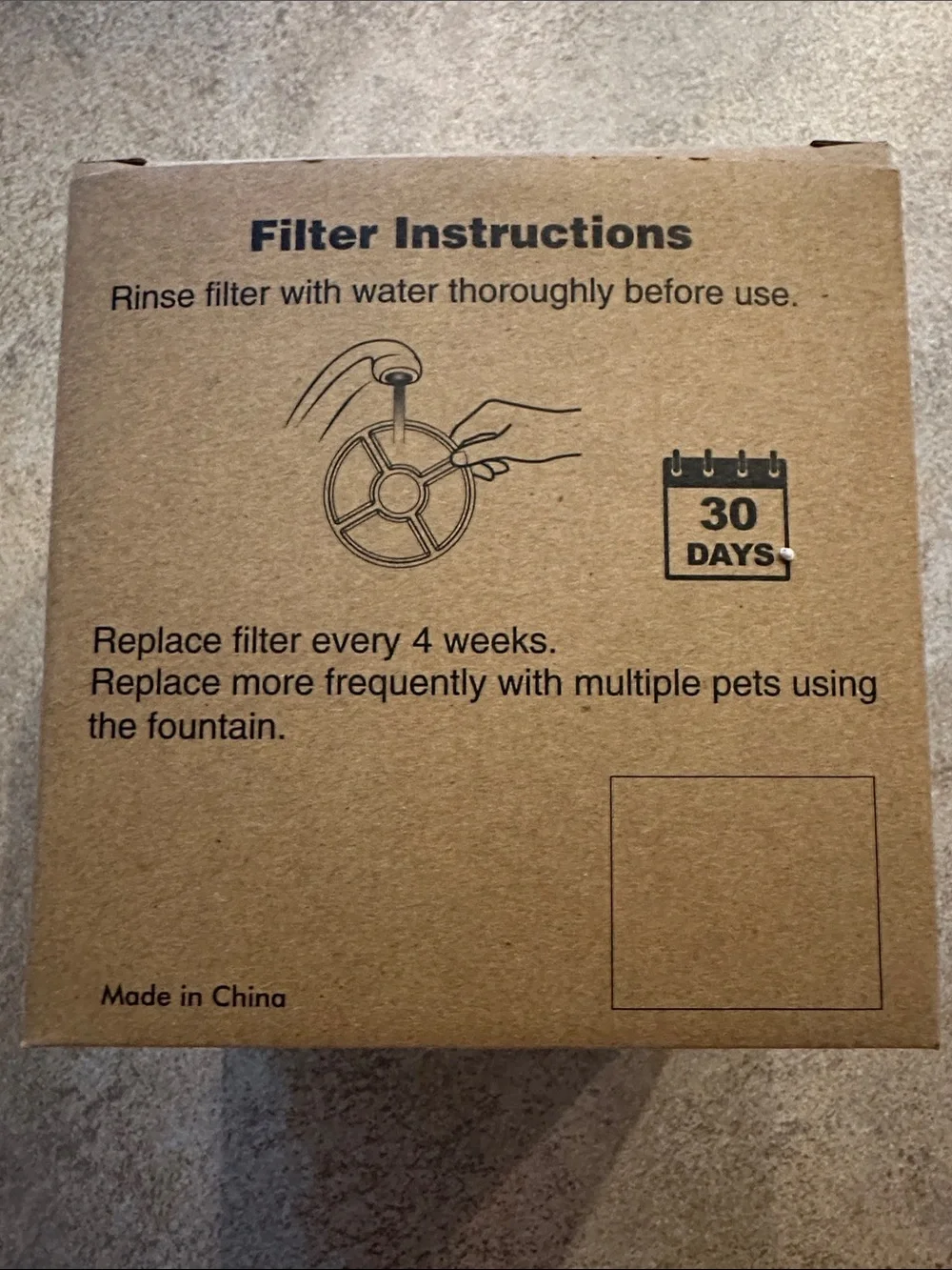10-Pack Pet Fountain Replacement Filters - Brown Box